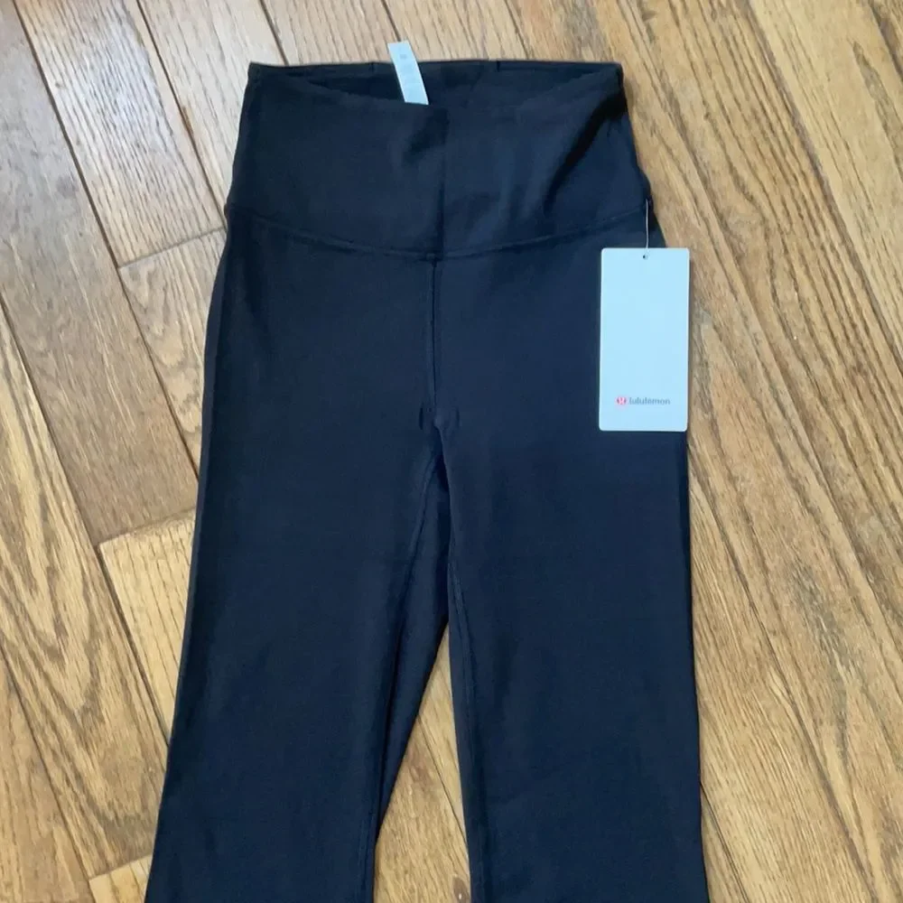 NWT LULULEMON Groove Pant Flare High Waist LEGGING Solid Black SIZE 4 Nulu ALIGN - Picture 11 of 16